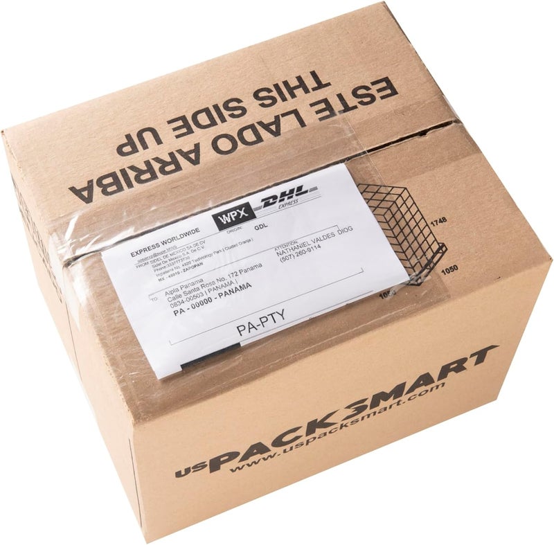 US PACK SMART 100 Units, 7.5"x5.5" Clear Packing List Shipping Pouches – Heavy Duty Self-Sealing Adhesive Envelopes, Waterproof & Tear-Proof – Ideal for Labels, Invoices & Documents - Image 1
